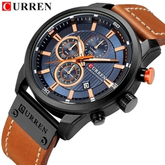 #03 - CURREN Fashion Date Quartz Men Watches Top Brand Luxury Male Clock Chronograph Sport Mens Wrist Watch Hodinky Relogio Masculino - Petiscas da Shopee