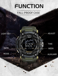 #06 - Mens Watch Military Water resistant SMAEL Sport watch Army led Digital wrist Stopwatches for male 1802 relogio masculino Watches