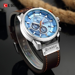 #03 - CURREN Fashion Date Quartz Men Watches Top Brand Luxury Male Clock Chronograph Sport Mens Wrist Watch Hodinky Relogio Masculino - comprar online