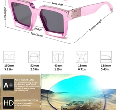 #109 - CRIXALIS Fashion Steampunk Sunglasses Women 21 Colors Luxury Brand Square Anti-glare Driving Sun Glasses zonnebril dames - Petiscas da Shopee