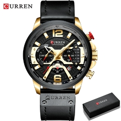 Imagem do #00 - CURREN Casual Sport Watches for Men Top Brand Luxury Military Leather Wrist Watch Man Clock Fashion Chronograph Wristwatch