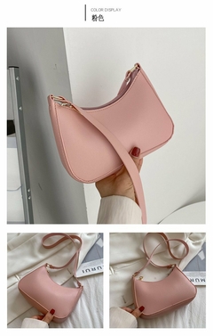 Imagem do #115 - 2022 New Women's Fashion Handbags Retro Solid Color PU Leather Shoulder Underarm Bag Casual Women Hobos Handbags