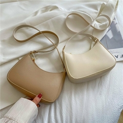 #115 - 2022 New Women's Fashion Handbags Retro Solid Color PU Leather Shoulder Underarm Bag Casual Women Hobos Handbags na internet