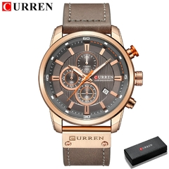 #03 - CURREN Fashion Date Quartz Men Watches Top Brand Luxury Male Clock Chronograph Sport Mens Wrist Watch Hodinky Relogio Masculino - comprar online