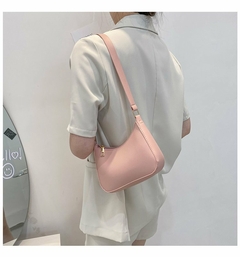 #115 - 2022 New Women's Fashion Handbags Retro Solid Color PU Leather Shoulder Underarm Bag Casual Women Hobos Handbags - comprar online