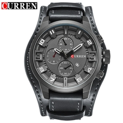 #08 - CURREN Men's Watches Top Brand Luxury Fashion&Casual Business Quartz Watch Date Waterproof Wristwatch Hodinky Relogio Masculino - FRETE GRÁTIS TODO BRASIL. - Petiscas da Shopee