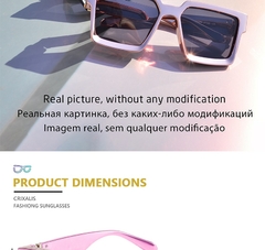 #109 - CRIXALIS Fashion Steampunk Sunglasses Women 21 Colors Luxury Brand Square Anti-glare Driving Sun Glasses zonnebril dames - Petiscas da Shopee