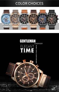 #03 - CURREN Fashion Date Quartz Men Watches Top Brand Luxury Male Clock Chronograph Sport Mens Wrist Watch Hodinky Relogio Masculino - comprar online