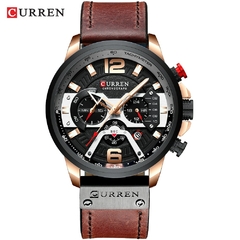 #00 - CURREN Casual Sport Watches for Men Top Brand Luxury Military Leather Wrist Watch Man Clock Fashion Chronograph Wristwatch na internet