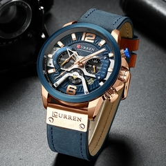 Imagem do #00 - CURREN Casual Sport Watches for Men Top Brand Luxury Military Leather Wrist Watch Man Clock Fashion Chronograph Wristwatch