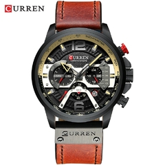 #00 - CURREN Casual Sport Watches for Men Top Brand Luxury Military Leather Wrist Watch Man Clock Fashion Chronograph Wristwatch na internet