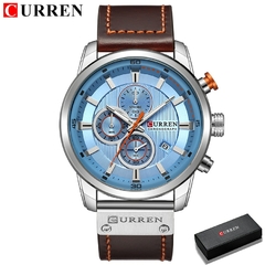 #03 - CURREN Fashion Date Quartz Men Watches Top Brand Luxury Male Clock Chronograph Sport Mens Wrist Watch Hodinky Relogio Masculino - Petiscas da Shopee