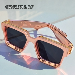 #109 - CRIXALIS Fashion Steampunk Sunglasses Women 21 Colors Luxury Brand Square Anti-glare Driving Sun Glasses zonnebril dames