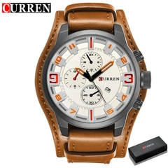 #08 - CURREN Men's Watches Top Brand Luxury Fashion&Casual Business Quartz Watch Date Waterproof Wristwatch Hodinky Relogio Masculino - FRETE GRÁTIS TODO BRASIL. - comprar online