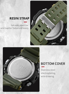 Imagem do #06 - Mens Watch Military Water resistant SMAEL Sport watch Army led Digital wrist Stopwatches for male 1802 relogio masculino Watches