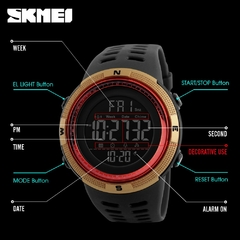 #05 - SKMEI Brand Men Sports Watches Fashion Chronos Countdown Waterproof LED Digital Watch Man Military Wrist Watch Relogio Masculino