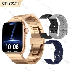 2022 NFC Smart Watch Men Women Smartwatch Door Access Unlock Custom Watch Face Bluetooth Call Wireless Charging Fitness Bracelet - loja online