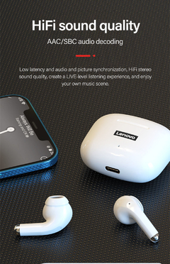 #118 - Original lenovo lp40 pro tws fones de ouvido sem fio bluetooth 5.1 esporte redução ruído controle toque 500mah 2022 novo na internet