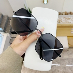 #108 - 2022 New Fashion Classic Oversize Sunglasses Women Brand Designer Metal Big Frame Luxury Shades Sun Glasses Eyewear Gafas UV400 - Petiscas da Shopee