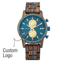 BOBOBIRD Wooden Men's Watch Top New Japanese Miyota Sports Chronograph Calendar Wristwatch Engraved Gift Box Relogio Masculino