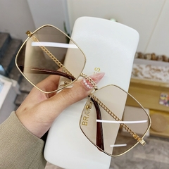 #108 - 2022 New Fashion Classic Oversize Sunglasses Women Brand Designer Metal Big Frame Luxury Shades Sun Glasses Eyewear Gafas UV400 - loja online