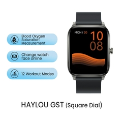 #01 - HAYLOU GST Smart Watch Men Women Watch Blood Oxygen Heart Rate Sleep Monitor 12 Sport Models Custom Watch Face Global Version - loja online