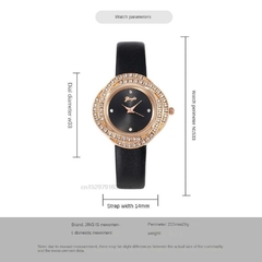 #07 - Luxury Fashion Irregular Rhinestone Watches Women Fashion Brand Quartz Clock Qualities Ladies Leather Wristwatches Female Watch - comprar online