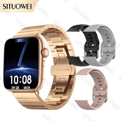 Imagem do 2022 NFC Smart Watch Men Women Smartwatch Door Access Unlock Custom Watch Face Bluetooth Call Wireless Charging Fitness Bracelet