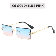 Imagem do #110 - 2022 Retro Sunglasses Women Brand Designer Fashion Rimless Gradient Sun Glasses Shades Cutting Lens Ladies Frameless Eyeglasses