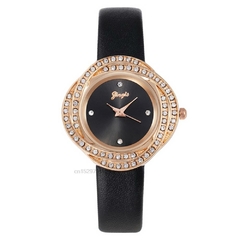 #07 - Luxury Fashion Irregular Rhinestone Watches Women Fashion Brand Quartz Clock Qualities Ladies Leather Wristwatches Female Watch - Petiscas da Shopee