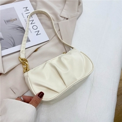 #115 - 2022 New Women's Fashion Handbags Retro Solid Color PU Leather Shoulder Underarm Bag Casual Women Hobos Handbags - loja online