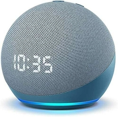 Echo Dot (4ta Gen) - Bocina inteligente con reloj y Alexa - Azul