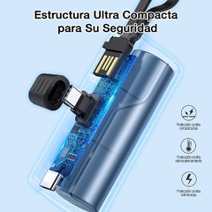 Imagen de Mini Power Bank 1 Hora 4500 mah, Batería Portátil Salida Tipo C con 1 Cable USB