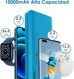Power Bank 1 Hora 10000 mAh Ultra Slim CON Lámpara incorporada Carga Rápida Azul en internet