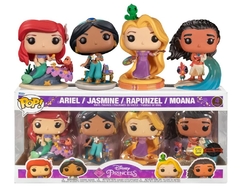 Funko Pop Disney: Princess - Ariel / Jasmine / Rapunzel / Moana 4 Pack (Glows In The Dark)(Special Edition)