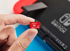 Tarjeta SanDisk 128GB microSDXC UHS-I para Nintendo Switch - SDSQXBO-128G-AWCZA - wildraptor videojuegos
