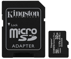 Imagen de Kingston MicroSDHC Select Plus 32GB (Con Adaptador a SD) Clase 10, UHS-I, U1, V10 Lectura: 100MB/s (SDCS2/32GB)