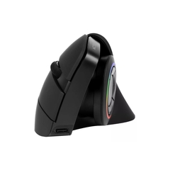 Mouse Ergonómico Mi690 Inalámbrico 2.4 Ghz Rgb Recargable Color Negro - comprar en línea