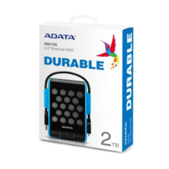 ADATA Disco Duro Externo HDD HD720, 2 TB, Resistente a golpes,agua y polvo, certificación grado militar, Color Azul