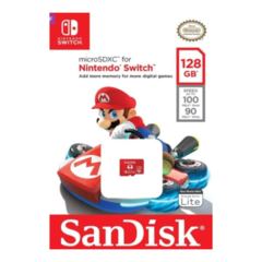 Tarjeta SanDisk 128GB microSDXC UHS-I para Nintendo Switch - SDSQXBO-128G-AWCZA