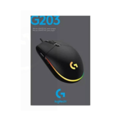 Logitech mouse gaming alámbrico G203 Negro