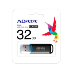 ADATA 32 GB Memoria Flash USB 2.0 con Tapa Color Blanco o Negro (Modelo C906)