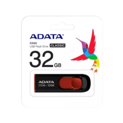 ADATA 32 GB Memoria Flash USB 2.0 Deslizable (Modelo C008) NEGRA CON ROJO Y BLANCA CON AZUL en internet