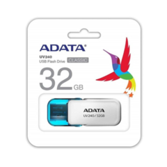 ADATA 32 GB Memoria Flash USB 2.0 con Tapa Retráctil Color Rojo (Modelo UV240)