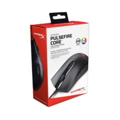 HyperX Pulsefire Core RGB Mouse para gaming, Cómodo diseño simétrico, Siete botones programables (Ambidiestro, Óptico, USB, 6200 dpi, 123 g, Negro) HX