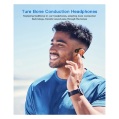 Bone Conduction Headphones,Bluetooth Wireless Open Ear Sport Headphone with Mic,Waterproof Sweatproof Conducting Headset Induction Earphones for Runni - comprar en línea
