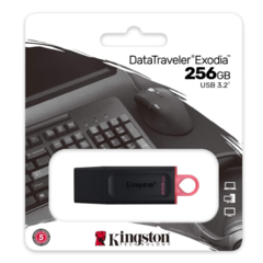 Kingston Exodia DataTraveler - Memoria flash USB de 256 GB USB 3.2 tipo A de 100 MB/s de alta velocidad