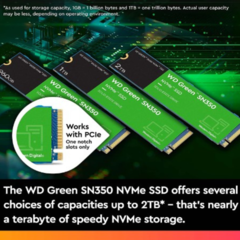 Western Digital WDS480G2G0C WD Green Sn350 Nvme SSD - wildraptor videojuegos