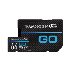 TEAMGROUP GO CARD 64GB MicroSDHC UHS-I U3 memory card with Adapter (for GO PRO and action cameras) TGUSDX64GU303 - comprar en línea