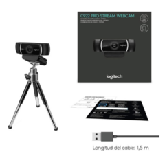 Logitech C922 Pro Stream, Cámara Web para streaming profesional con superrápido HD 720p a 60 fps, Trípode incluido y licencia gratuita de 3 meses - comprar en línea